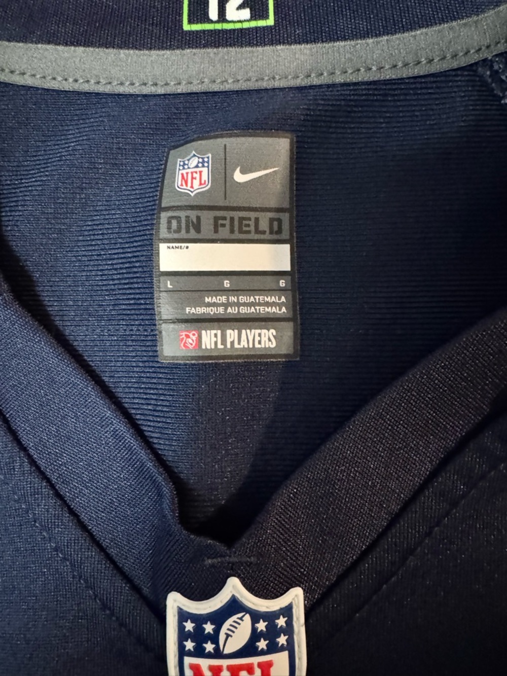 NFL Seattle Seahawks Navy & Neon Green #3 Women’s Jersey - Picture 2 of 11